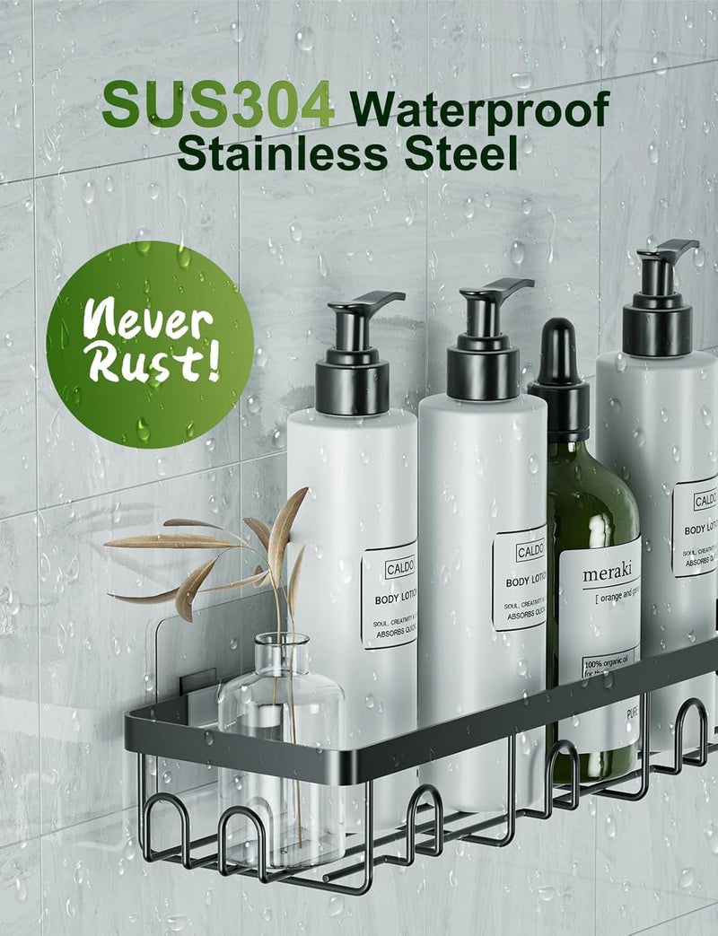 GVY Shower Caddy 5 Pack, Adhesive Shower Organizer Bathroom Shelves,Rustproof Bathroom Organizers and Storage for Home Decor, No Drilling Shower Shelves for Apartment Essentials - Image 2